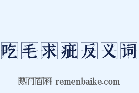 吃毛求疵反义词是什么意思的图片